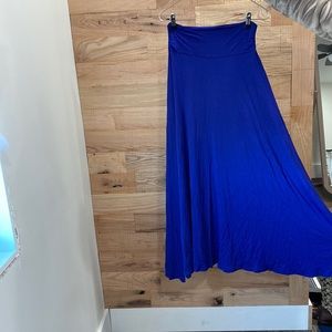 Plain blue long skirt